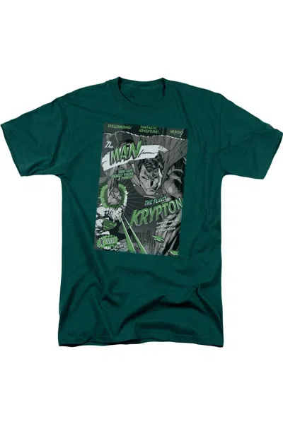 Gildan Superman The Man From Krypton Short Sleeve Adult Tee / T-shirt In Green