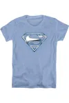Gildan Superman Tribal Chrome Shield Short Sleeve Womens Tee / T-shirt In Multi