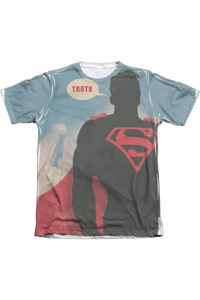 Gildan Superman Truth Adult Poly/cotton Short Sleeve Tee / T-shirt In Multi