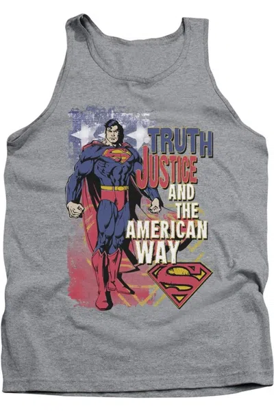 Gildan Superman Truth Justice Adult Tank Top In Multi