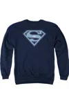 Gildan Superman U N Shield Adult Crewneck Sweatshirt In Blue