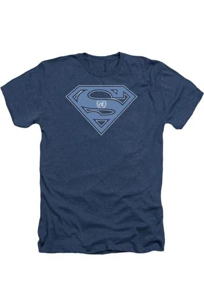 Gildan Superman U N Shield Adult Heather Tee / T-shirt In Blue