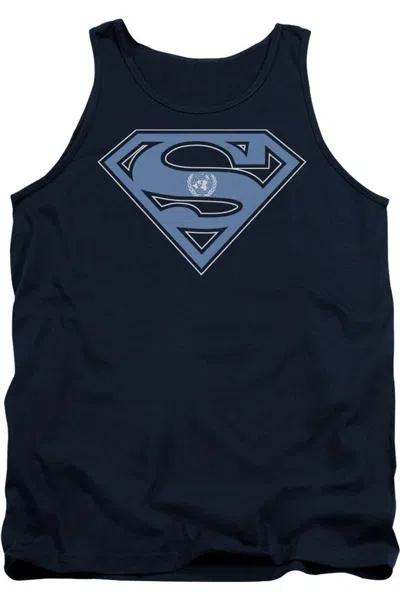 Gildan Superman U N Shield Adult Tank Top In Blue