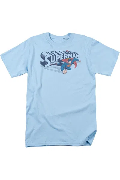 Gildan Superman Under Logo Short Sleeve Adult Tee / T-shirt In Blue