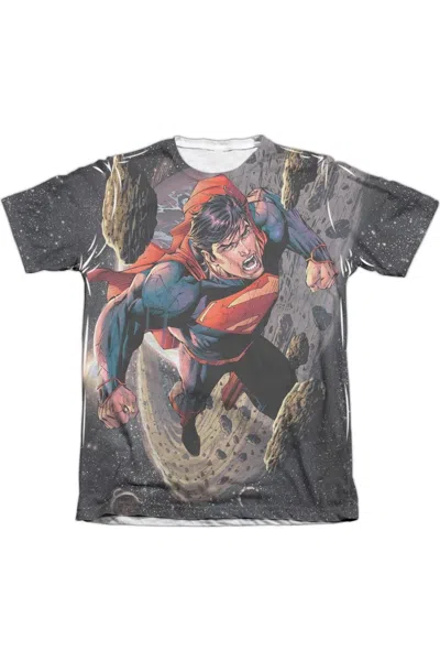 Gildan Superman Up Up Adult Poly/cotton Short Sleeve Tee / T-shirt In White