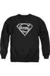 Gildan Superman Urban Camo Shield Adult Crewneck Sweatshirt In Black