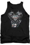 Gildan Superman V Twin Logo Adult Tank Top In Black