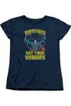 Gildan Superman Veggie Power Short Sleeve Womens Tee / T-shirt In Blue