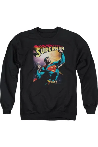 Gildan Superman Victory Adult Crewneck Sweatshirt In Black
