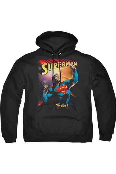 Gildan Superman Victory Adult Pull Over Hoodie / Hooded Sweatshirt In Black