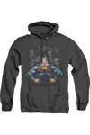 Gildan Superman Villains Adult Heather Hoodie / Hooded Sweatshirt In Black