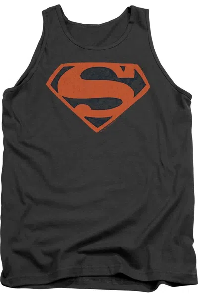 Gildan Superman Vintage Shield Collage Adult Tank Top In Pink