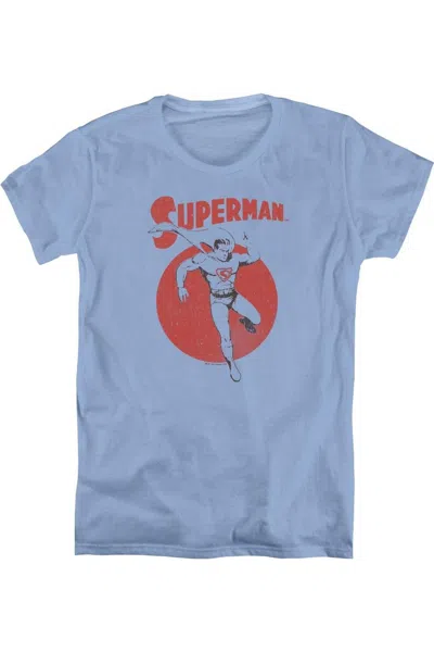 Gildan Superman Vintage Sphere Short Sleeve Womens Tee / T-shirt In Multi