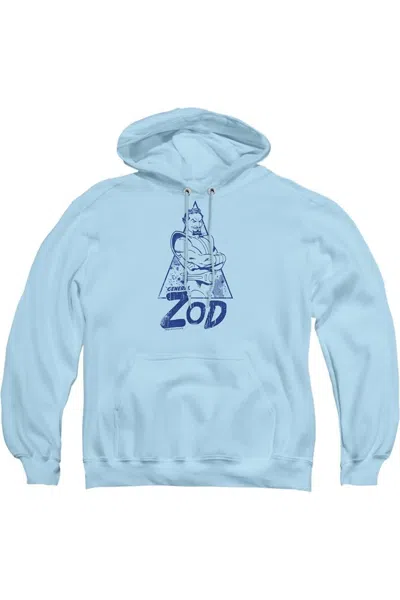 Gildan Superman Vintage Zod Adult Pull Over Hoodie / Hooded Sweatshirt In Blue