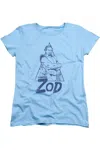 Gildan Superman Vintage Zod Short Sleeve Womens Tee / T-shirt In Blue