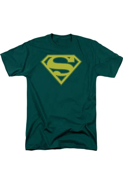 Gildan Superman Yellow & Green Shield Short Sleeve Adult Tee / T-shirt