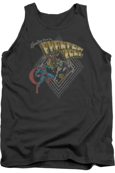 Gildan Superman Zod Greetings Adult Tank Top In Pink