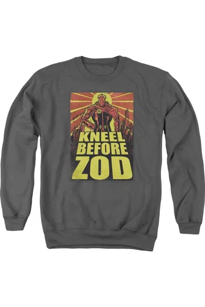Gildan Superman Zod Poster Adult Crewneck Sweatshirt In Pink