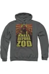 Gildan Superman Zod Poster Adult Pull Over Hoodie / Hooded Sweatshirt In Pink