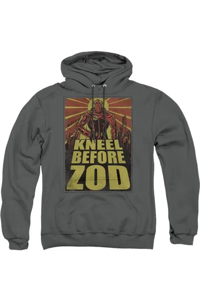 Gildan Superman Zod Poster Adult Pull Over Hoodie / Hooded Sweatshirt In Pink