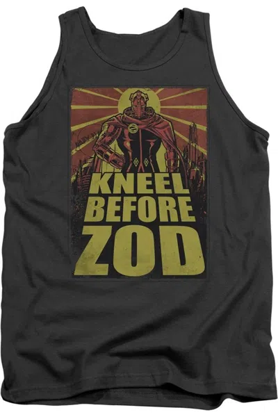 Gildan Superman Zod Poster Adult Tank Top In Pink