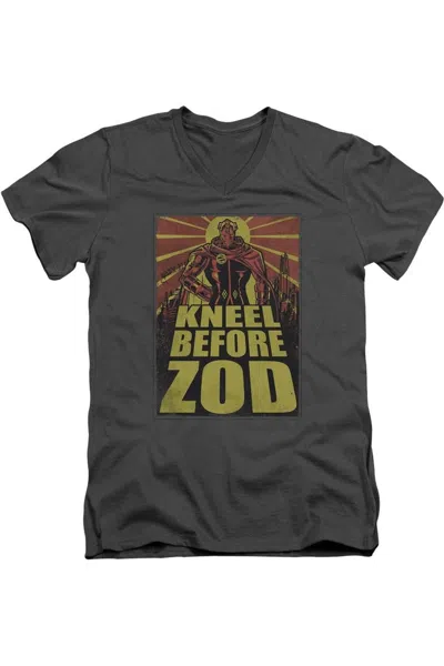 Gildan Superman Zod Poster Short Sleeve Adult V Neck Tee / T-shirt In Pink