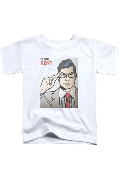 Gildan Kids' Superman(dc) Clark Kent Cover Short Sleeve Juvenile Tee / T-shirt In White