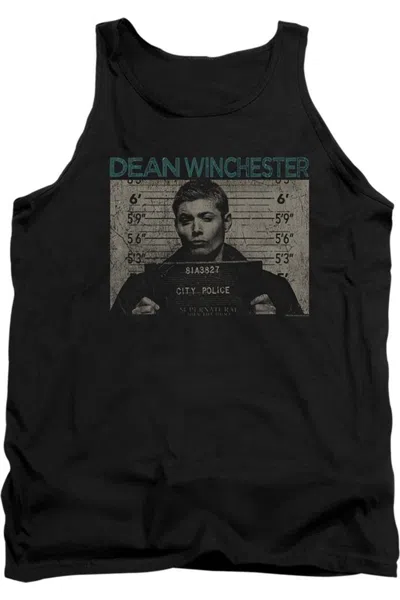Gildan Supernatural Dean Mug Shot Adult Tank Top In Black