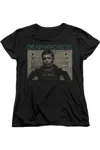 Gildan Supernatural Dean Mug Shot Short Sleeve Women´s Tee / T-shirt In Black