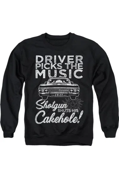 Gildan Supernatural Driver Picks Music Adult Crewneck Sweatshirt In Black