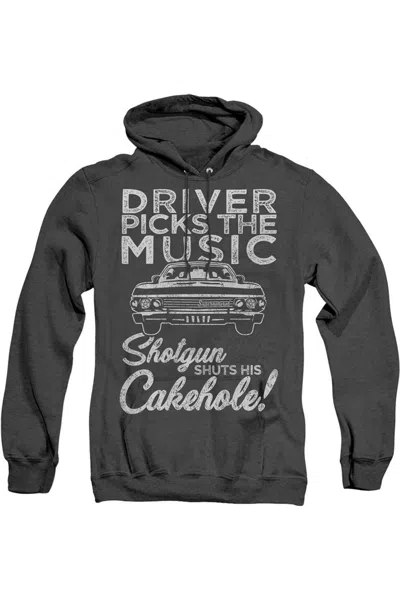 Gildan Supernatural Driver Picks Music Adult Heather Hoodie / Hooded Sweatshirt In Black