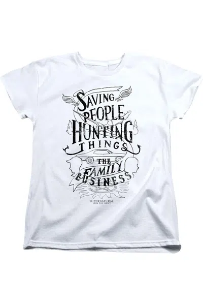 Gildan Supernatural Family Business Short Sleeve Women´s Tee / T-shirt In White