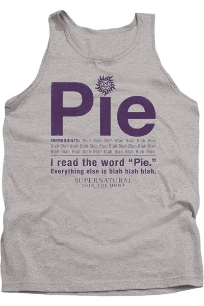 Gildan Supernatural Pie Adult Tank Top In Gray