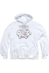 Gildan Supernatural Pig N Poke Adult Pull Over Hoodie / Hooded Sweatshirt In White
