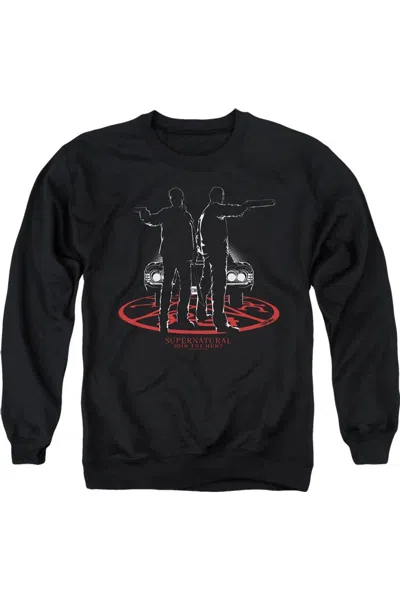Gildan Supernatural Silhouettes Adult Crewneck Sweatshirt In Black