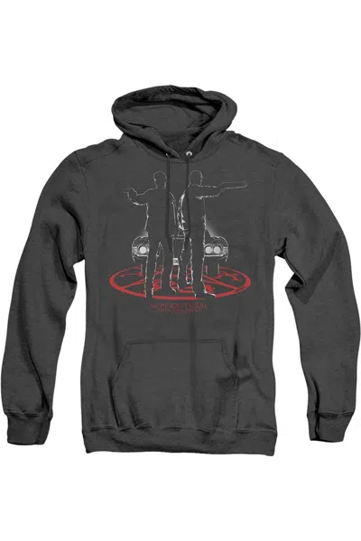 Gildan Supernatural Silhouettes Adult Heather Hoodie / Hooded Sweatshirt In Black