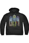Gildan Supernatural Stained Glass Adult Pull Over Hoodie / Hooded Sweatshirt In Black