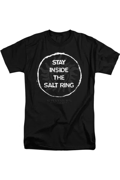 Gildan Supernatural Stay Inside The Salt Ring Short Sleeve Adult Tall Tee / T-shirt In Black
