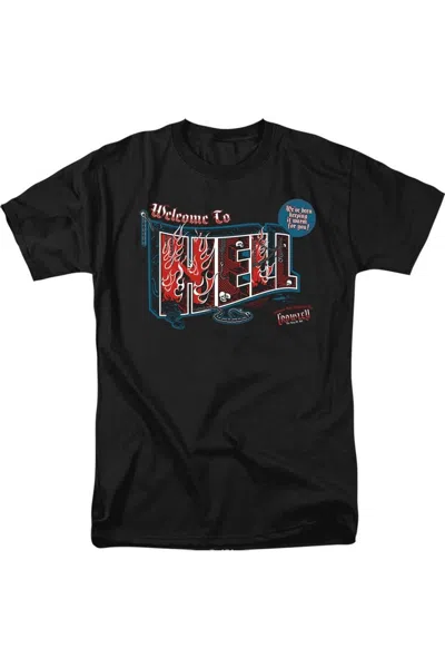 Gildan Supernatural Welcome Short Sleeve Adult Tee / T-shirt In Black