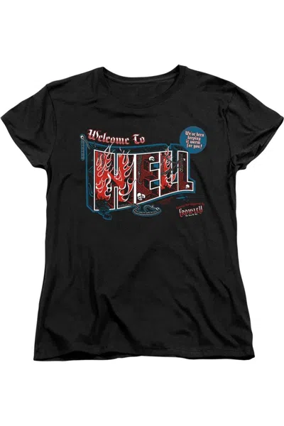 Gildan Supernatural Welcome Short Sleeve Women´s Tee / T-shirt In Black