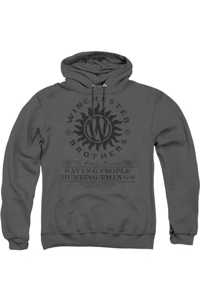 Gildan Supernatural Winchester Anti Possession Adult Pull Over Hoodie / Hooded Sweatshirt In Pink