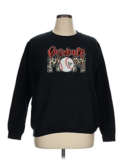 Pre-owned Gildan Sweatshirt In Black