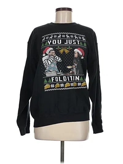 Pre-owned Gildan Sweatshirt In Black