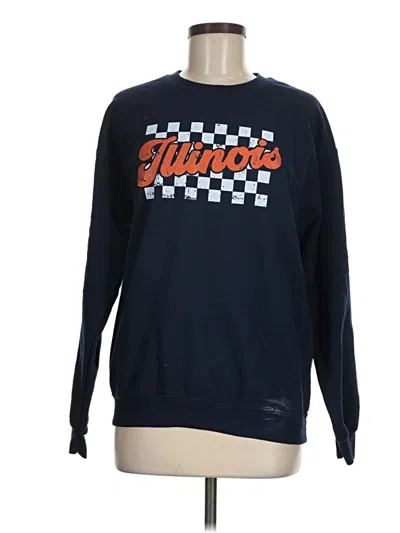 Pre-owned Gildan Sweatshirt In Blue