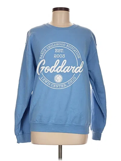 Pre-owned Gildan Sweatshirt In Blue