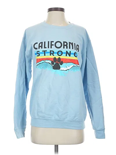 Pre-owned Gildan Sweatshirt In Blue