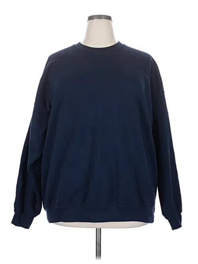 Pre-owned Gildan Sweatshirt In Blue