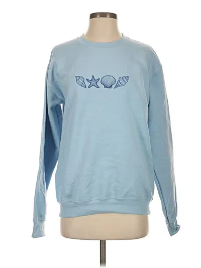 Pre-owned Gildan Sweatshirt In Blue