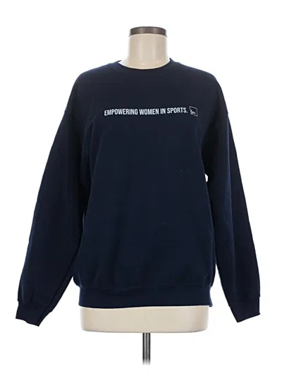 Pre-owned Gildan Sweatshirt In Blue