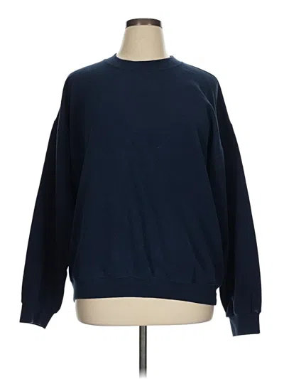 Pre-owned Gildan Sweatshirt In Blue